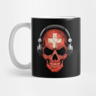 Dark Skull Deejay with Swiss Flag Mug